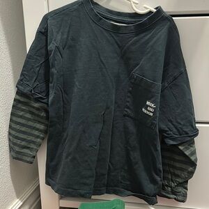 Kids Dark Green Long Sleeve Shirt